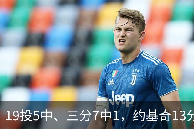19投5中、三分7中1，约基奇13分正负值-20